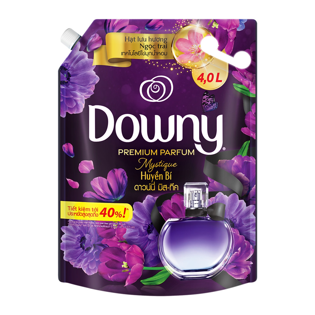Nước Xả vải DOWNY Hương Nước Hoa Huyền Bí Túi 4L