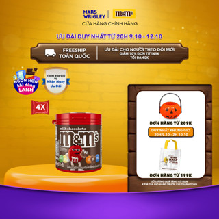 Combo 4 Hũ kẹo Socola M&M's vị sữa 90g
