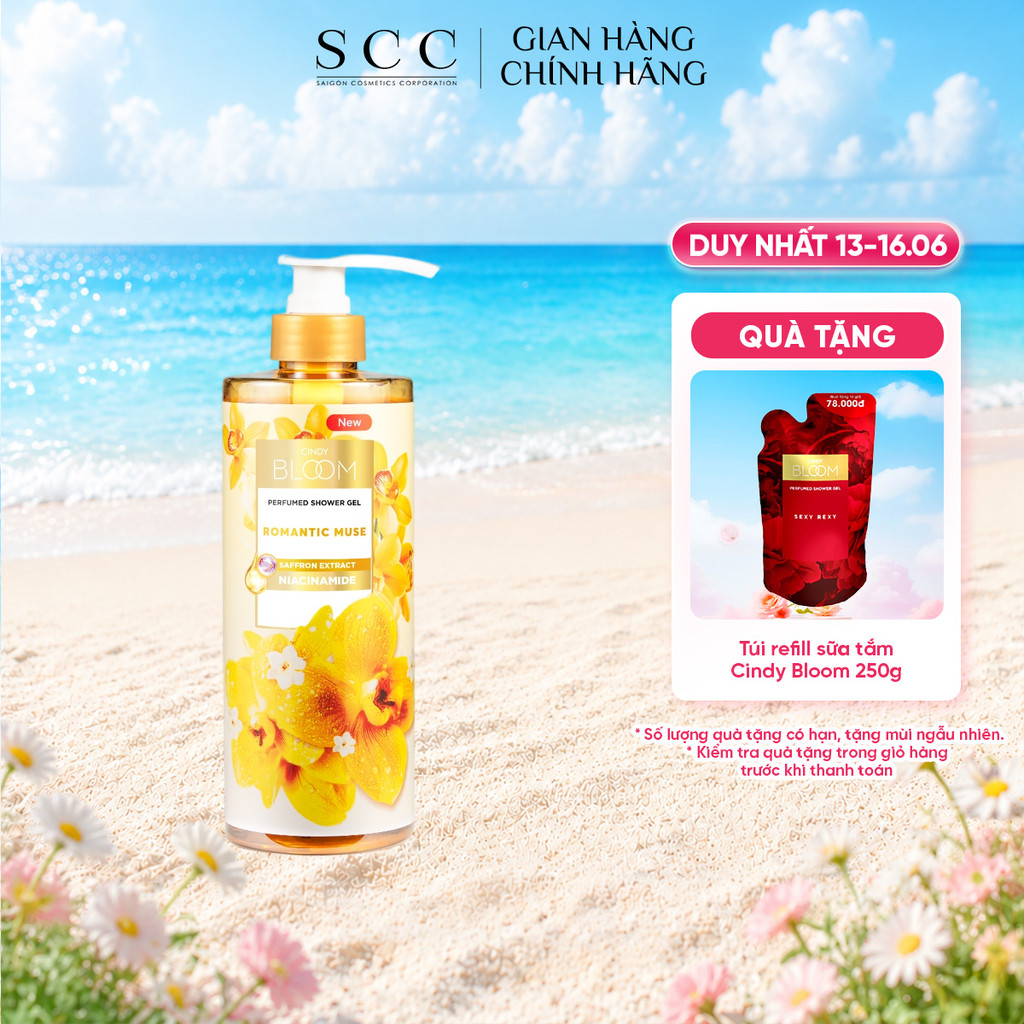 Sữa Tắm Nước Hoa CINDY BLOOM Romantic Muse Hương Quyến Rũ Lãng Mạn 640g/chai