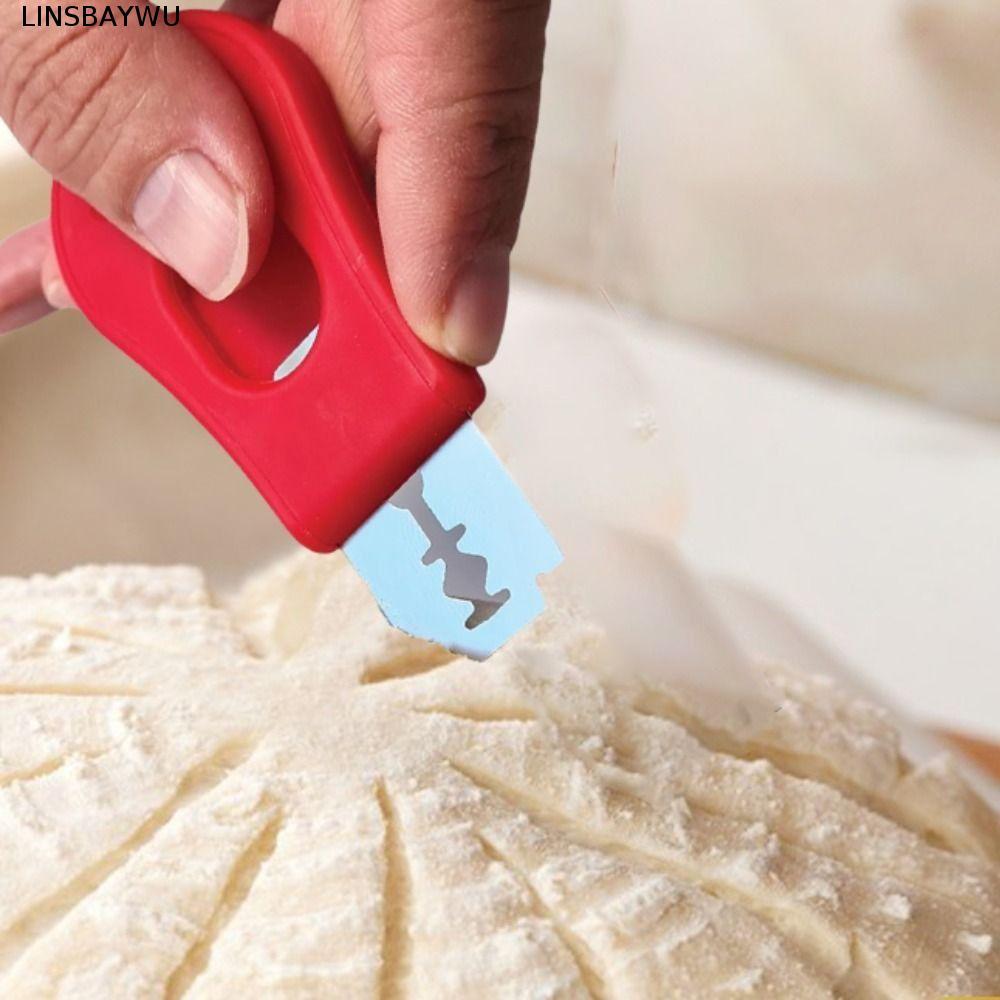 LINSBAYWU 2 chiếc Máy cắt bột chua, Máy cắt tỉa bánh mì Mini, Dụng cụ làm bánh có thể mở rộng với má