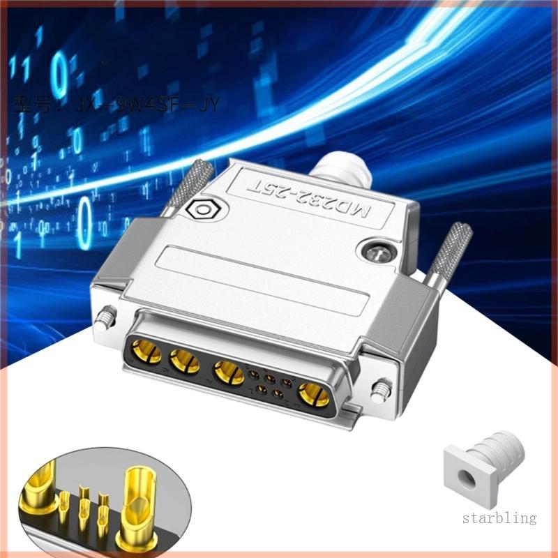 Star Mixed D-Sub Connector 30Amp - 9W4 Nam Nữ 5 + 4 Pin Công suất Hỗn hợp Liên hệ PCB Mount Lock để 
