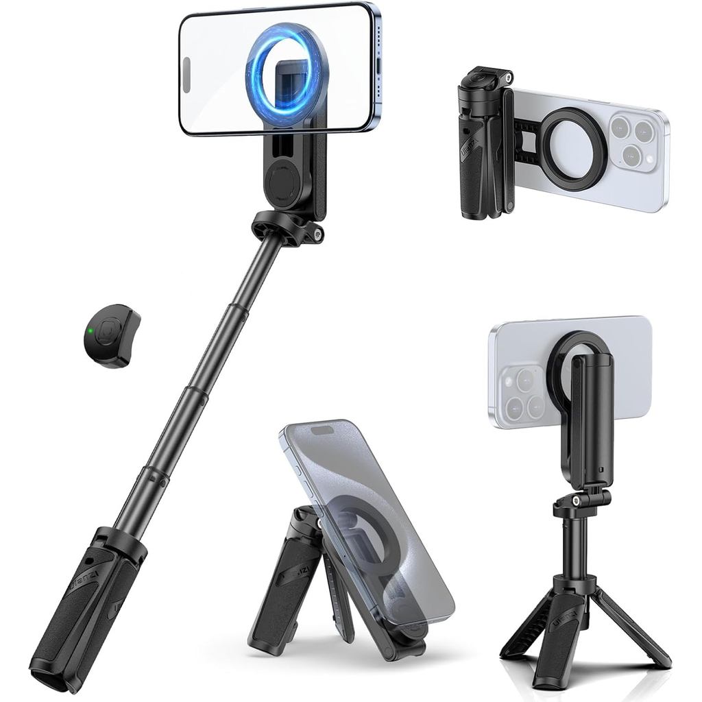 Chân máy Mini từ tính ULANZI JJ03 cho điện thoại có điều khiển từ xa, Tay cầm gậy Selfie bỏ túi 3 tr
