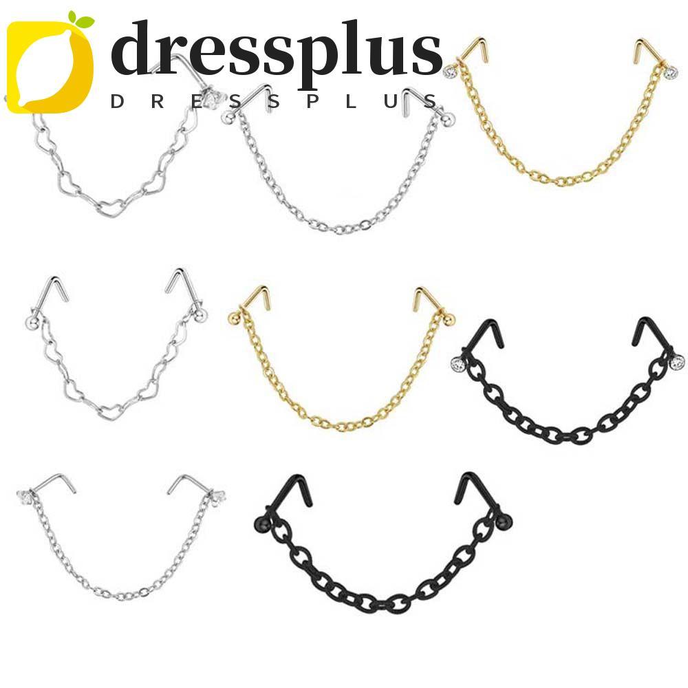 DRESSPLUS Mũi Xuyên Nhẫn Nam Punk Thép Không Gỉ Nostril Bóng Bông Tai Xuyên Septum Nhẫn Septum Nhẫn