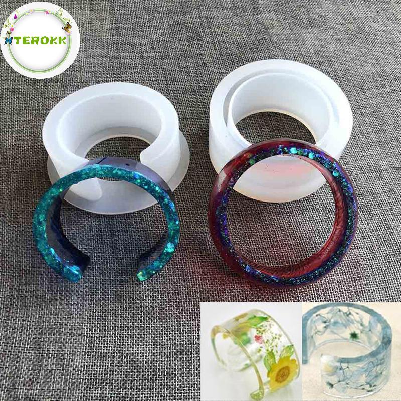 TEROKK Vòng Mở Vòng Tay Silicon Khuôn Đúc Nhựa Vòng Tay Vòng Tay DIY Trang Sức VN