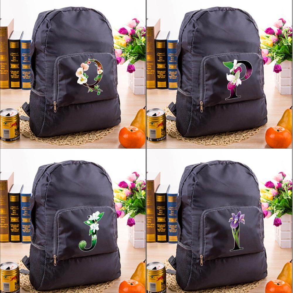 READY STOCK Lightweight Foldable travel backpack bag school bag sekolah BAG School Season Flower Col