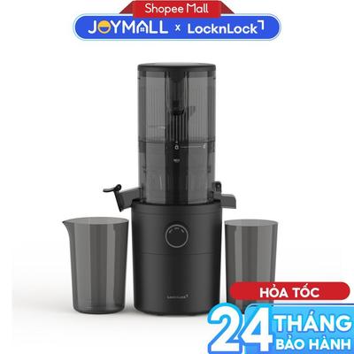 Máy Ép Chậm Locknlock EJJ441BLK, Trái Cây Nguyên Quả , Slow Juicer Đảo Chiều Thông Minh  - Hàng CHính Hãng - JoyMall