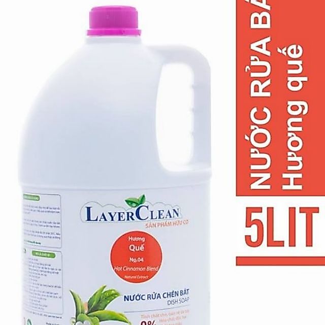 Nước rửa chén bát hữu cơ Layerclean hương quế 5L