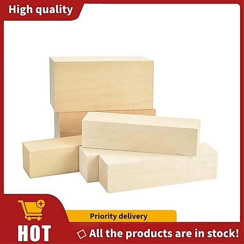 Basswood Khắc Gỗ Khoảng Trống Tự Nhiên Gỗ Balsa Khắc Khối Gỗ Chưa Xử Lý Khắc Khối Khoảng Trống Cho T