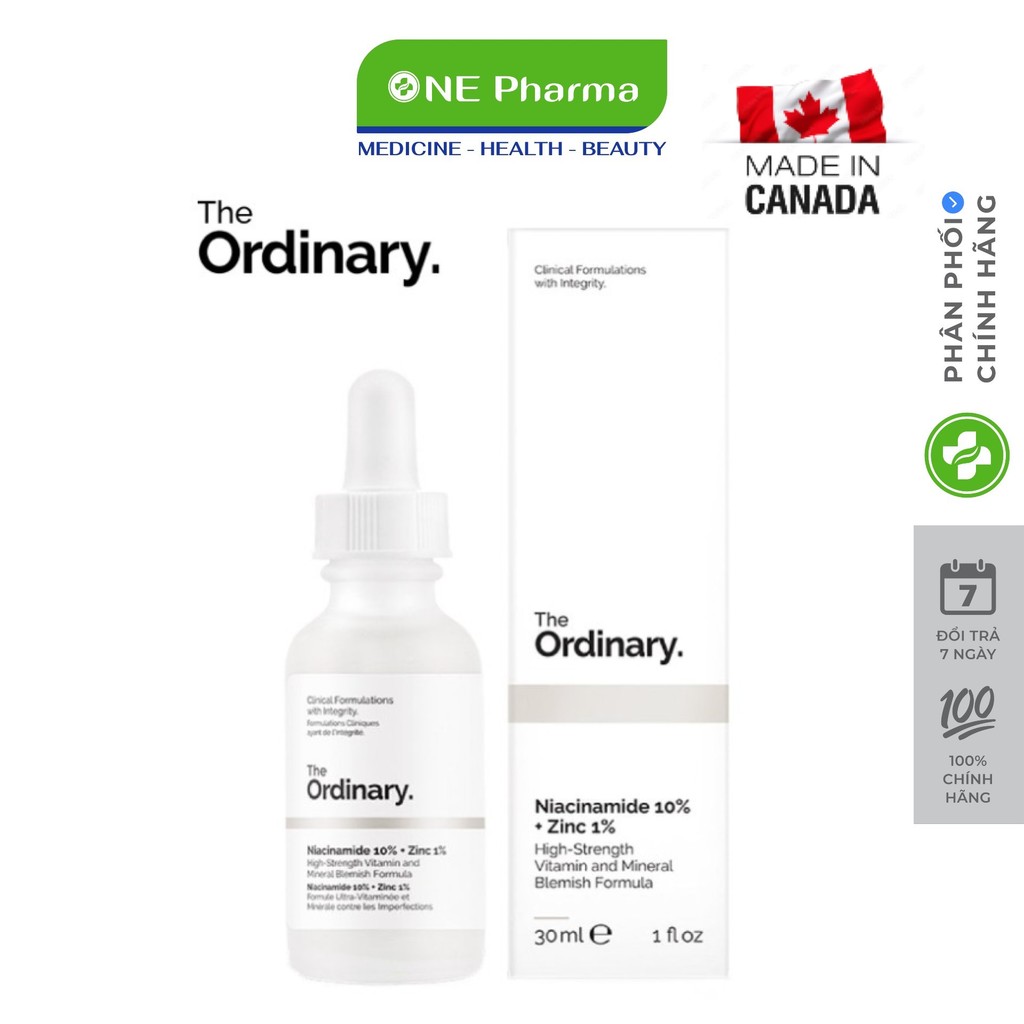 The Ordinary Chính Hãng - Tinh chất dưỡng da The Ordinary Niacinamide 10% + Zinc 1% 30ml