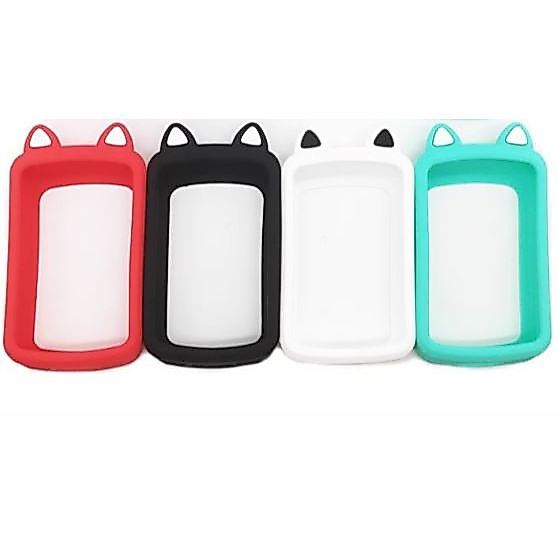 Case cao su tai mèo bảo vệ đồng hồ xe đạp Magene C606 kèm dán bảo vệ màn hình