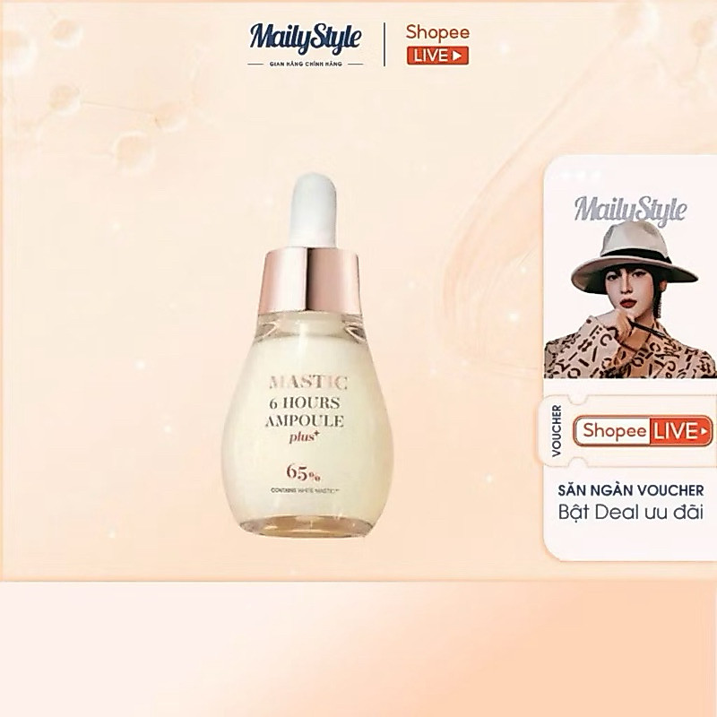 H03_ Tinh chất  Mastina 65% White Mastic 6 hours Ampoule Plus+ ( BAO BÌ MỚI ) ( lọ 20ml )