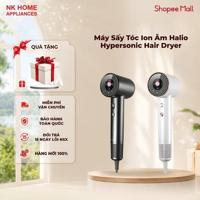 Máy Sấy Tóc Ion Âm Halio Hypersonic Hair Dryer - 1600W - Tốc độ gió cao - Bảo vệ tóc - BH 24 tháng