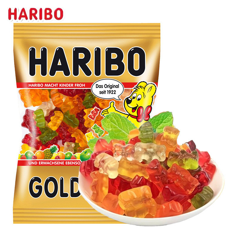 Haribo Haribo Haribo Haribo Gummy Gấu Trái Cây Gummy Trẻ Em Kẹo Ăn Nhẹ Gói Quà Tặng Năm Mới Thương H