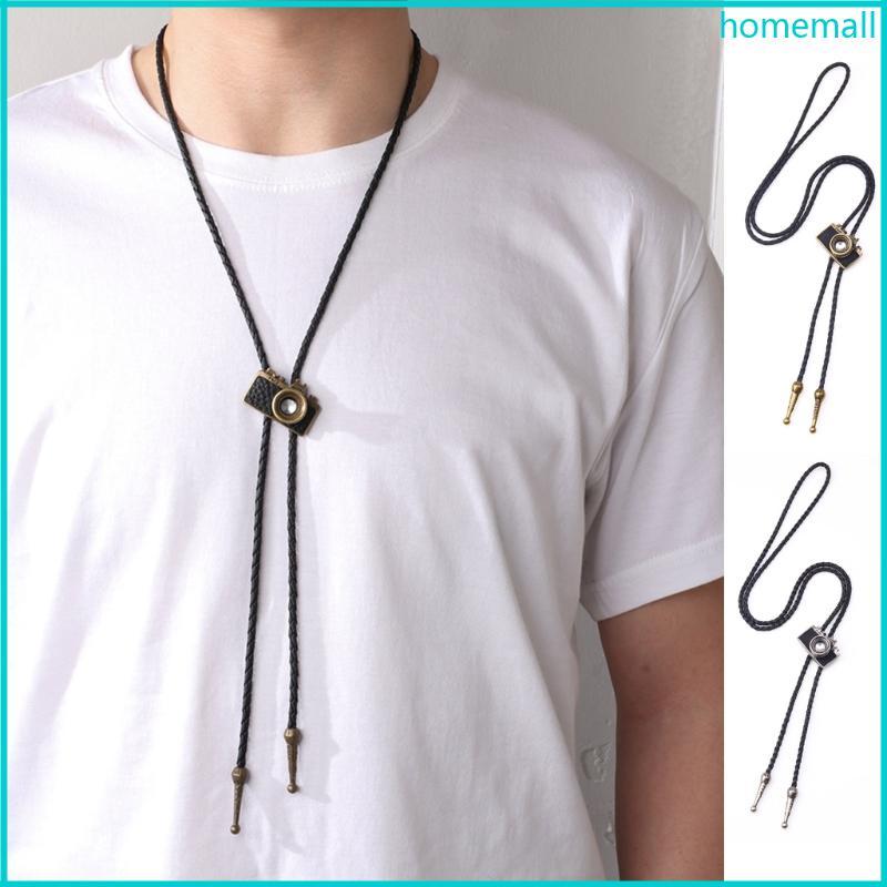 HO Western Vintage Bolo Tie Camera Bolo Tie Vòng Cổ Cao Bồi Cà Vạt Da Bò Bolo