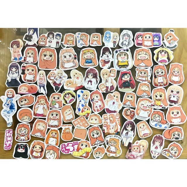Sticker umaru chan 60 hình nhiều mẫu ngẫu nhiên/ hình dán himouto umaru chan