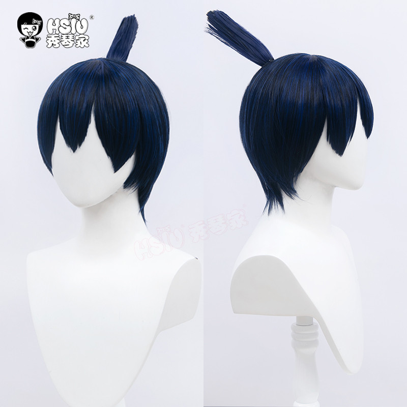 Xiuqinjia Cưa Xích Người Cưa Xích Người Hayakawa Akira cosplay Tóc Giả Hayakawa Aki Xanh Đen Tóc Giả