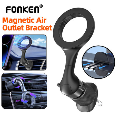 Giá đỡ điện thoại ô tô từ tính Fonken Giá đỡ ô tô thông hơi 360° Giá đỡ ô tô cốc hút mạnh