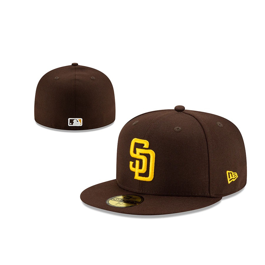 Mũ Thể Thao San Diego Padres 59FIFTY New Era Thêu Màu Cho Nữ