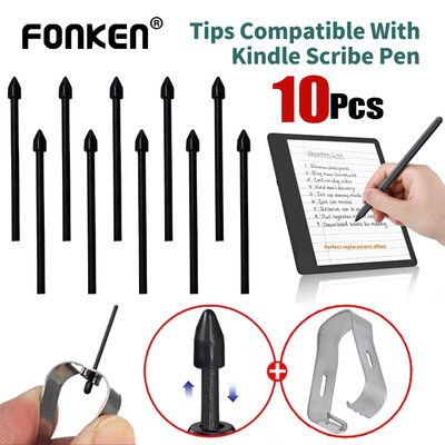 Fonken 10 Chiếc Bút Stylus Đầu Thay Thế Stylus Nib Wring Phụ Kiện Cho Kindle Scribe Bút