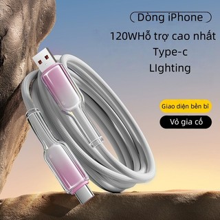  Cáp sạc nhanh dây pha lê Type-C Tương thích iPhone 17 16 15 Pro Max OPPO Samsung xiaomi Type-c 