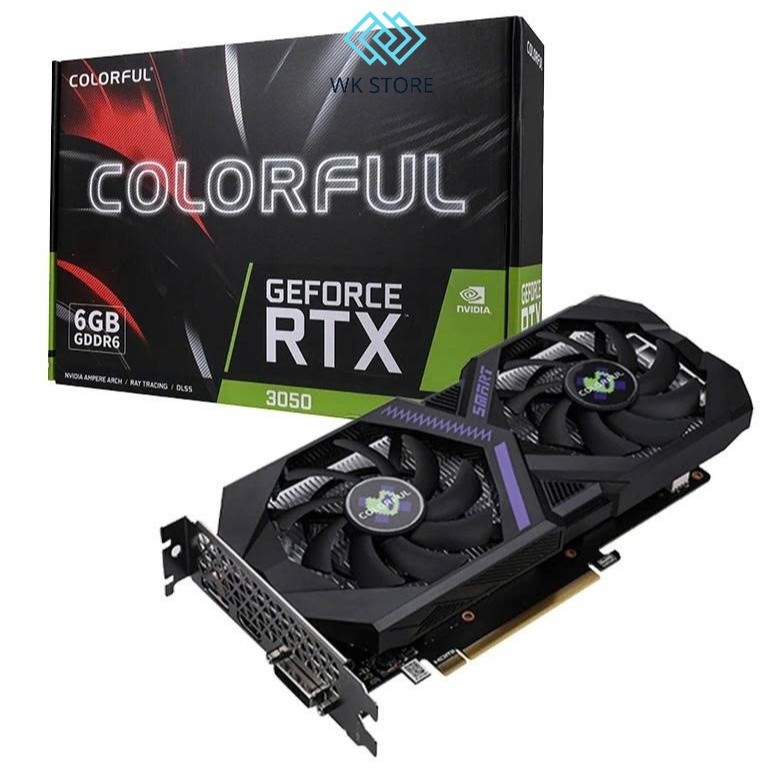 VGA Colorful RTX 3050 6GB V4-V GDDR6, Mới BH 36T