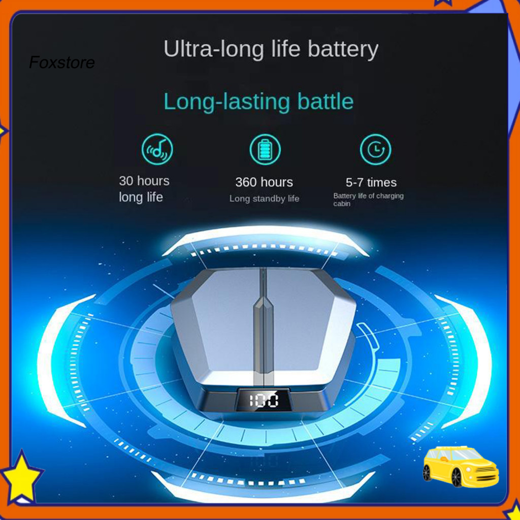 [Fx] Tai nghe không dây JX10 HiFi In-ear Tương thích Bluetooth 53 Zero Delay Tai nghe trò chơi thể t