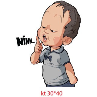  Tem Dán Decal Em Bé Nín Hot Trend 2024 Dán Ô TÔ Xe Máy  Xe Tải...   SL : 1 Cái   