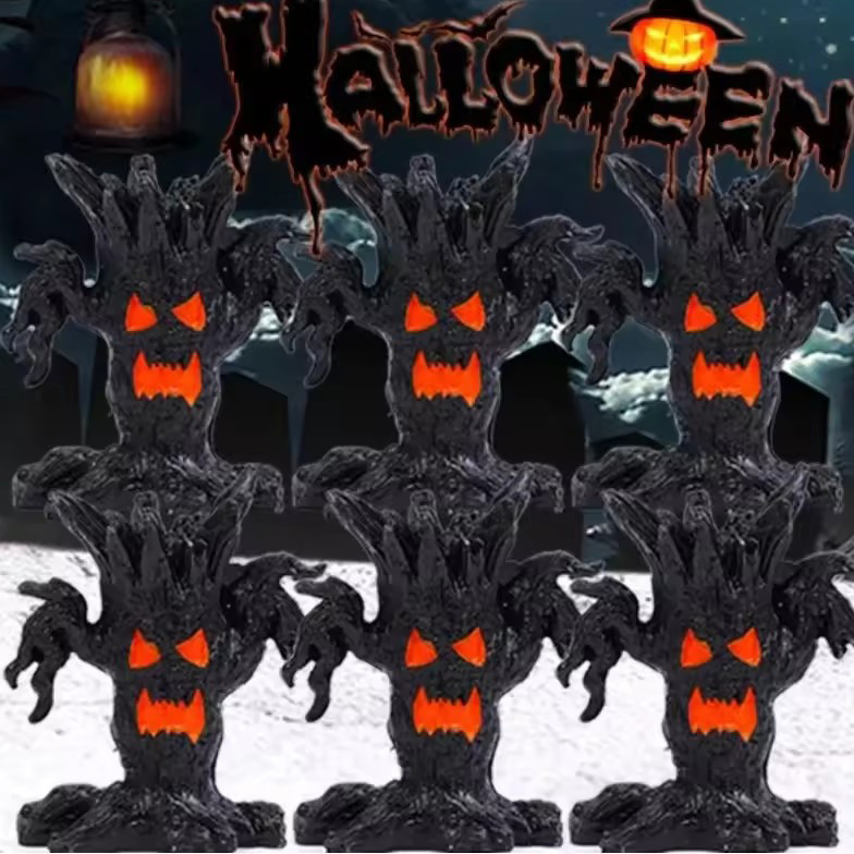Bộ 5 Bức tượng nhỏ bằng nhựa Halloween Dryad - Kinh dị / Kinh dị / Trang trí Mini phong cách ngộ ngh