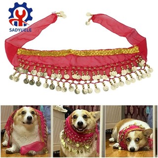 SADYUELE Lấp Lánh Có Thể Điều Chỉnh Cho Chó Bụng Nhảy Váy Corgy Bụng Nhảy Trang Phục hông Khăn Với Kim Sa Lấp Lánh Cho St