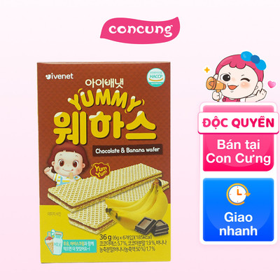 Bánh xốp Ivenet vị socola và chuối