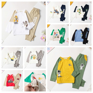 Bộ cotton trẻ em, Bộ thun dài tay thu đông LITIBABY size 2/10 tuổi