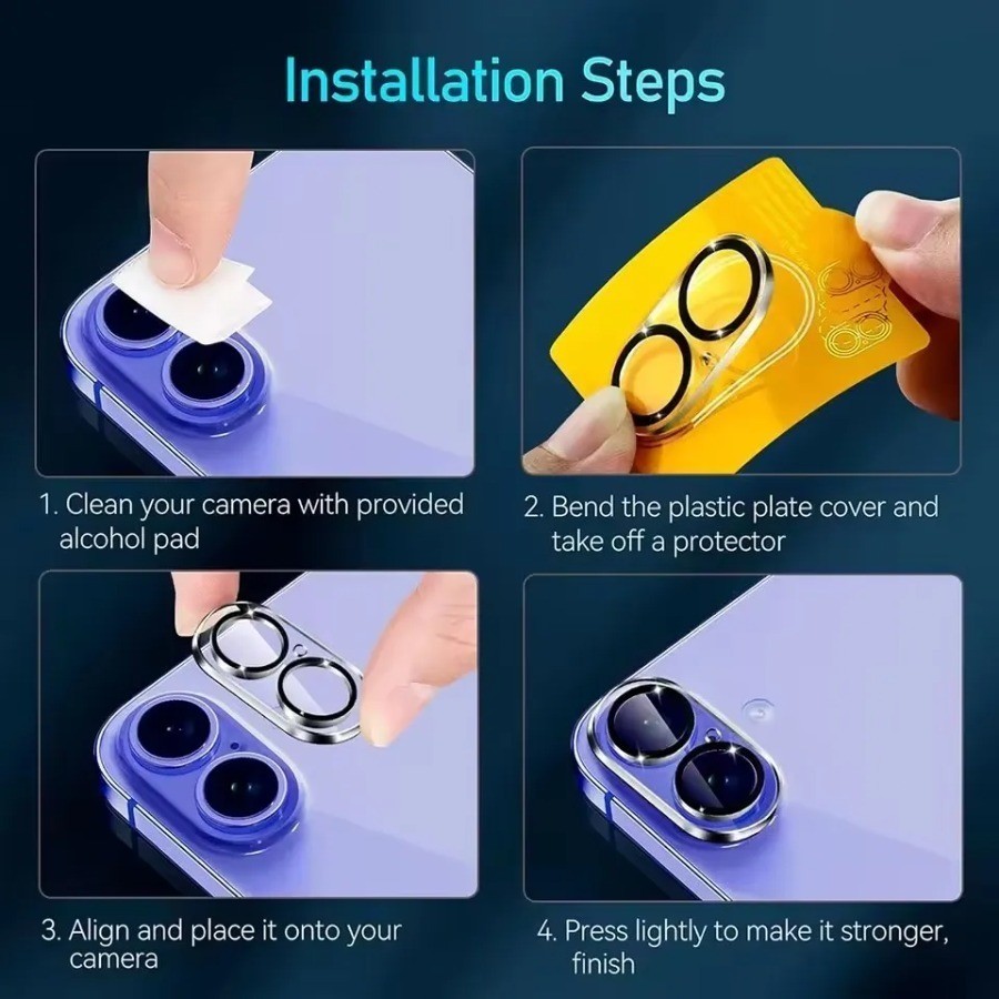 Kính cường lực bảo vệ camera sau mạnh mẽ cho iPhone Air 11 12 13 14 15 16 17 Pro Max 12 13 Mini 14 15 16 Plus | BigBuy360 - bigbuy360.vn
