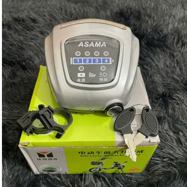 Đầu đèn xe đạp điện asama 48v hàng đẹp