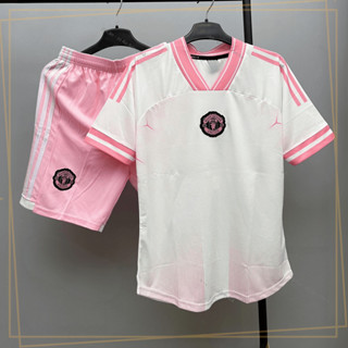  Quần Áo Bóng Đá Nam Nữ CLB MU Manchester United Trắng Hồng Nhận In Tên Số Lên Áo Theo Y c 8-95kg 