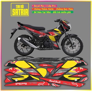 TEM RỜI SATRIA RAIDER REDBULL ĐẸP DECAL 3 LOP
