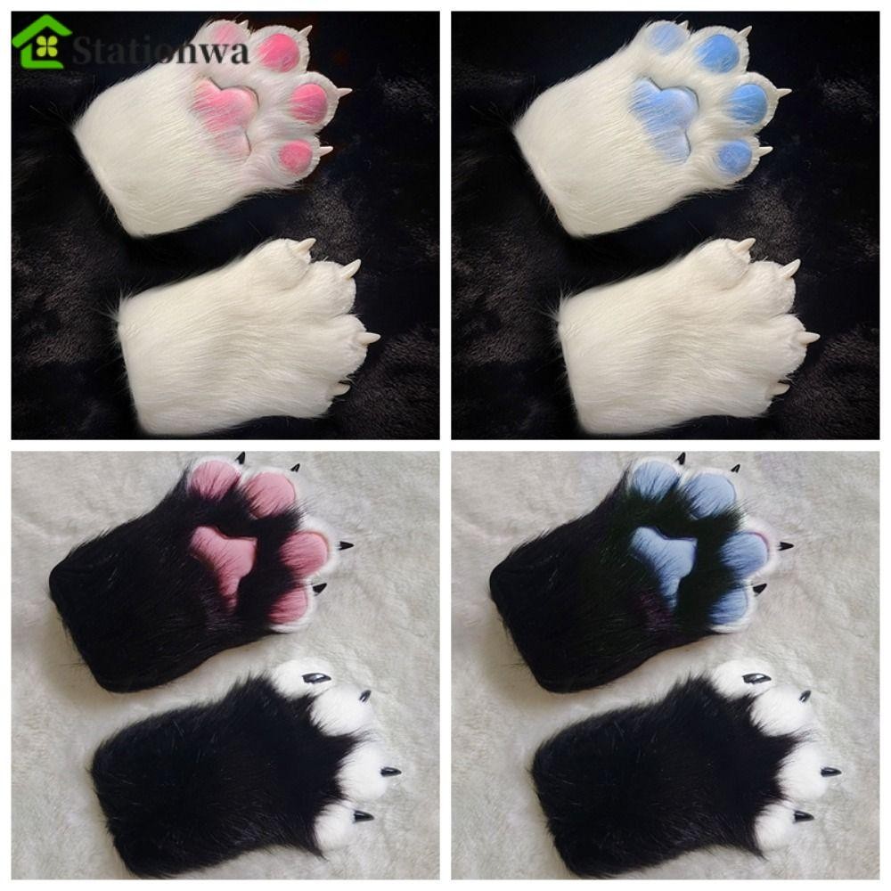 Găng Tay Chân Mèo Furry Sang Trọng cho Cosplay, Kawaii và Ấm Áp