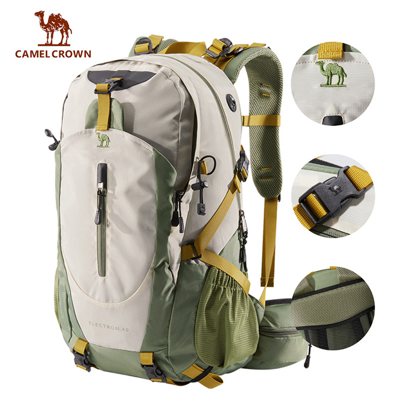 CAMEL CROWN Ba Lô Leo Núi Cỡ Lớn 40L Chống Thấm Nước Tiện Dụng Cho Nam Và Nữ