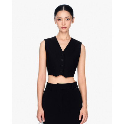 GIGI - Áo khoác gilet nữ cổ V sát nách trẻ trung_G1206T242296-66