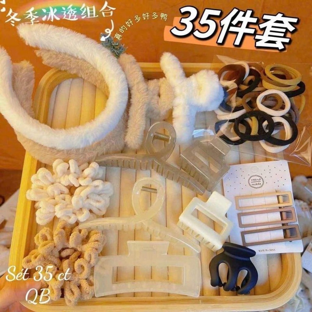 Set kẹp tóc càng cua - set nhiều món kẹp tóc, băng đô, dây buộc tóc phong cách Hàn Quốc siêu xᶖnh [NgocAnh98]