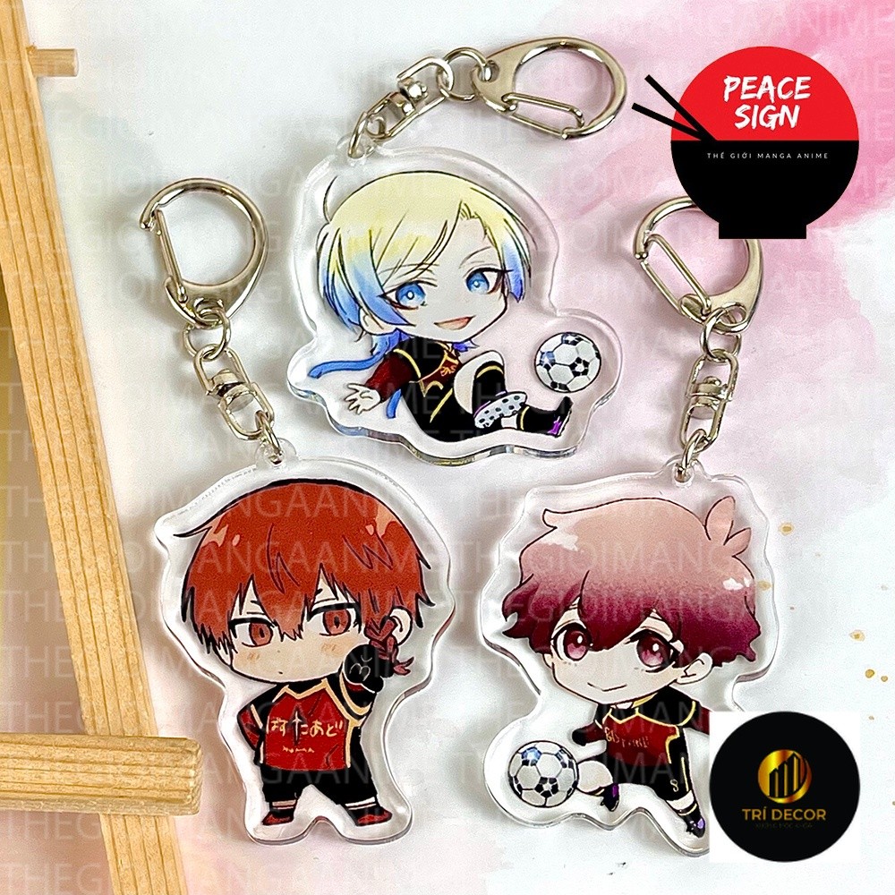 Móc khóa BLUE LOCK Michael Kaiser Alexis Ness Ranze Kurona in hình anime chibi mica trong acrylic ke