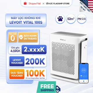 Máy Lọc Không Khí Levoit Vital 100S 52m2 | Lọc bụi mịn - Khử mùi, hút lông thú cưng - Đèn cảm biến chất lượng không khí 
