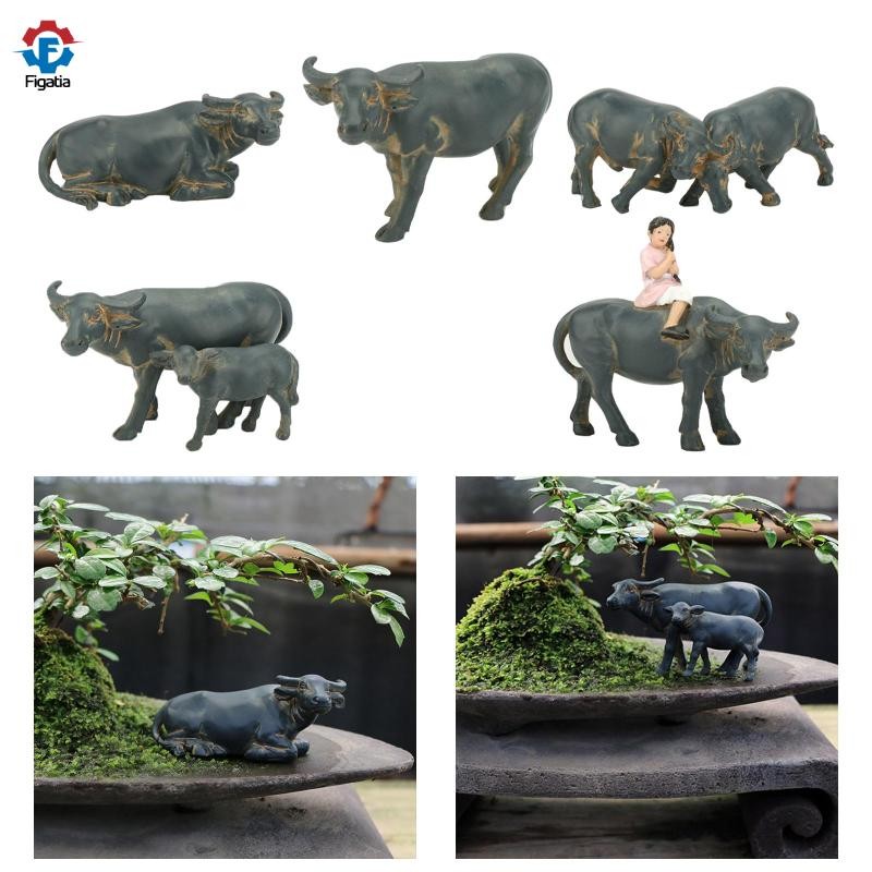 Bức tượng nhỏ Buffalo Bức tượng Buffalo Tượng bò Đồ trang trí Buffalo cho phòng khách