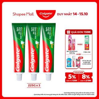 Bộ 3 Kem đánh răng Colgate ngừa sâu răng răng chắc khỏe 225g/tuýp