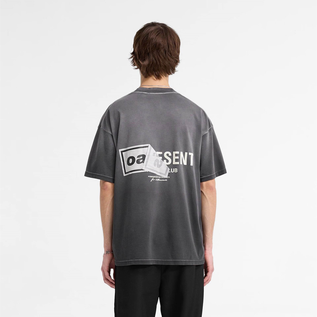 XUWV REPRESENT REP High Street Oasis Band's New Washed Vintage Loose-Fit Short-Sleeve Shirt T Shirt