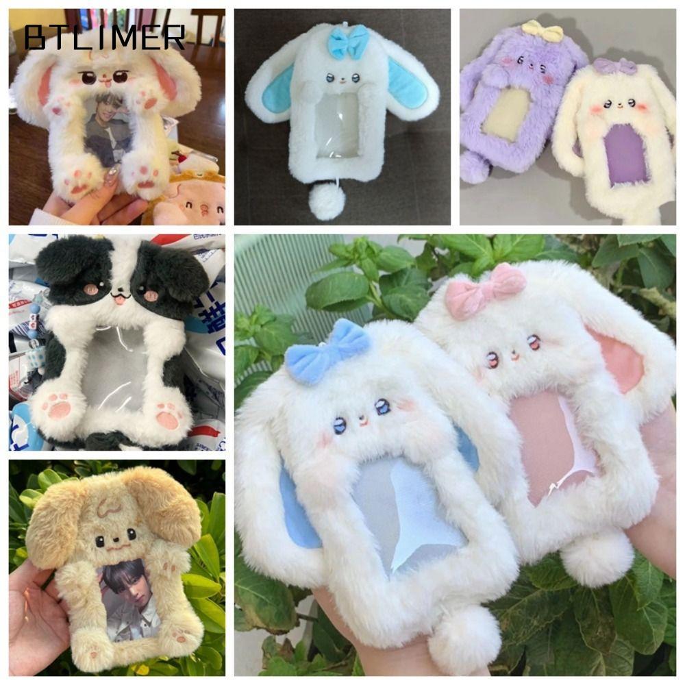 Hộp đựng thẻ ảnh ESSECCOME, Photocard thỏ / chó / mèo đa chức năng, Thỏ tai lớn chất lượng cao / Thẻ