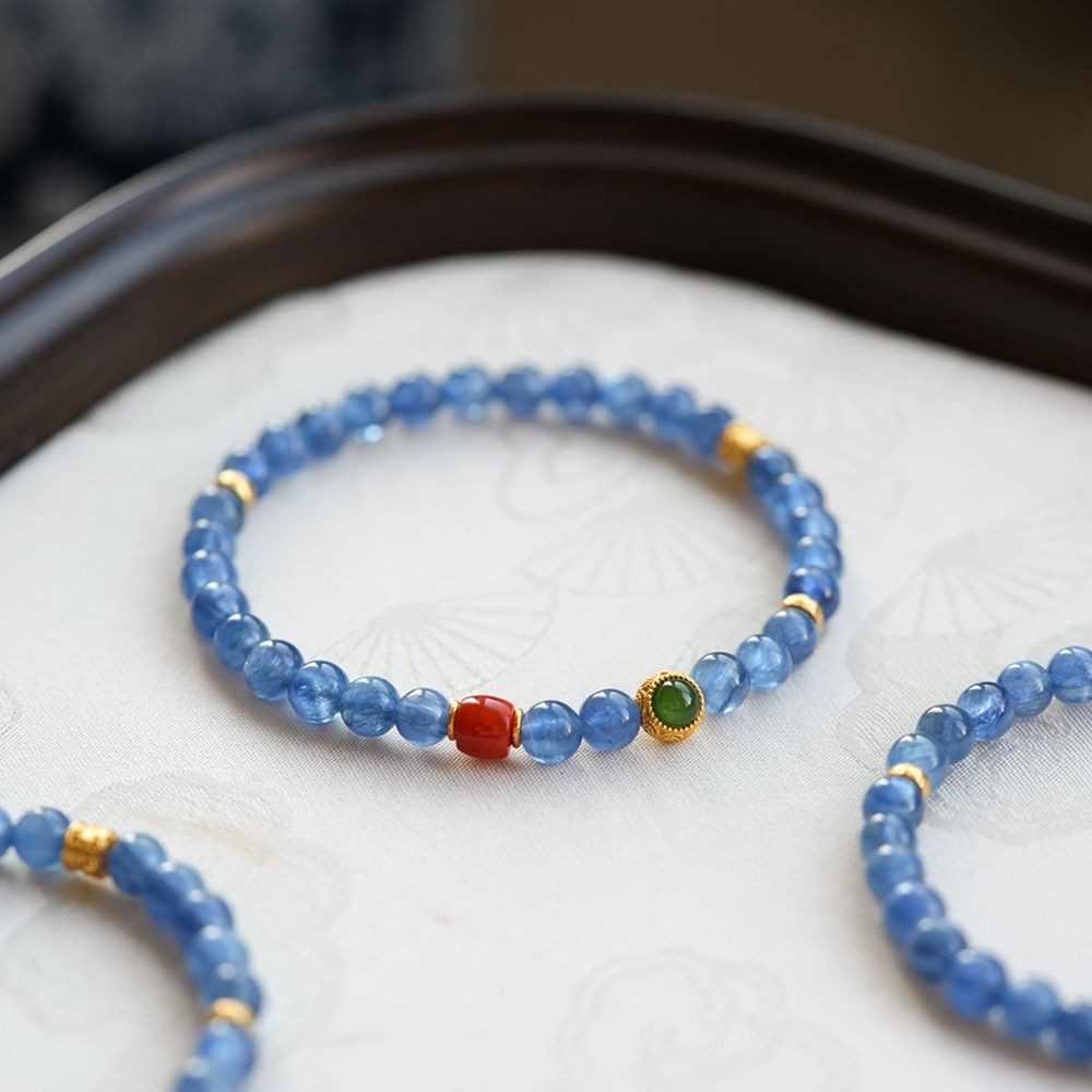 "Lanyu" Vòng tay pha lê Kyanite tự nhiên dành cho nữ B 《
