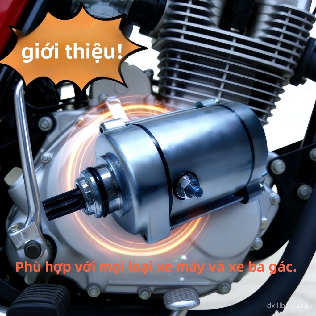 Củ đề xe máy Cruiser Haojue HJ125-8 HJ125-8C mô tơ khởi động động cơ xe số phụ tùng thay thế chính h