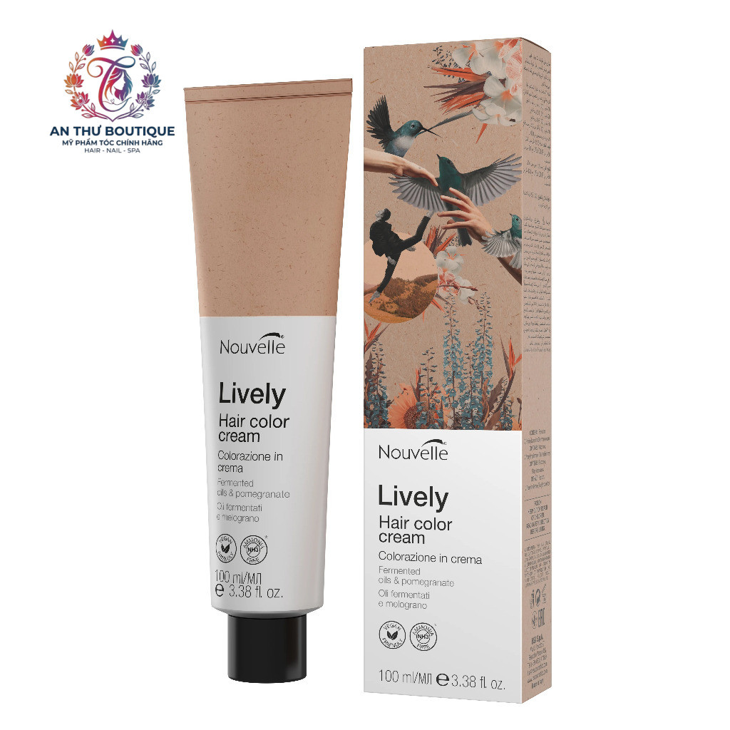 Màu nhuộm thuần chay Nouvelle Lively Hair Color - Ammonia FREE 100ml .AT