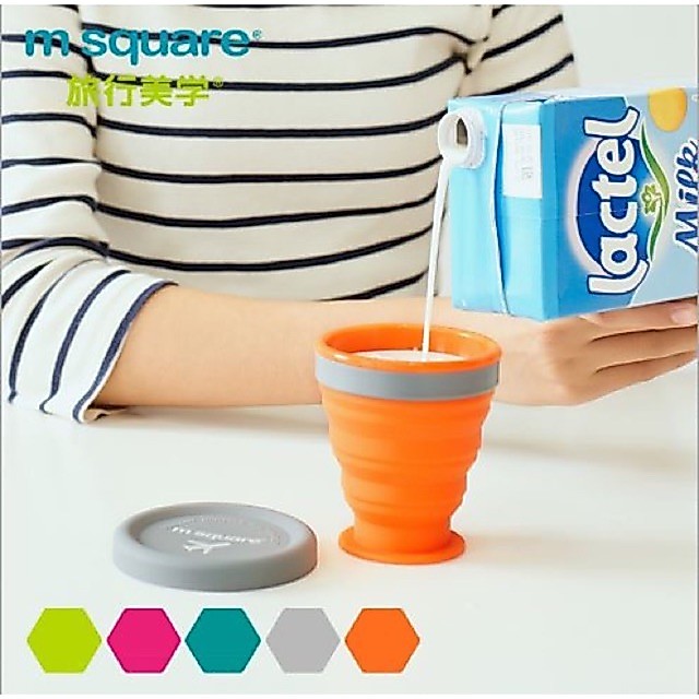 (HÌNH THẬT) Ly gấp gọn 200ml du lịch, chịu nhiệt cao.