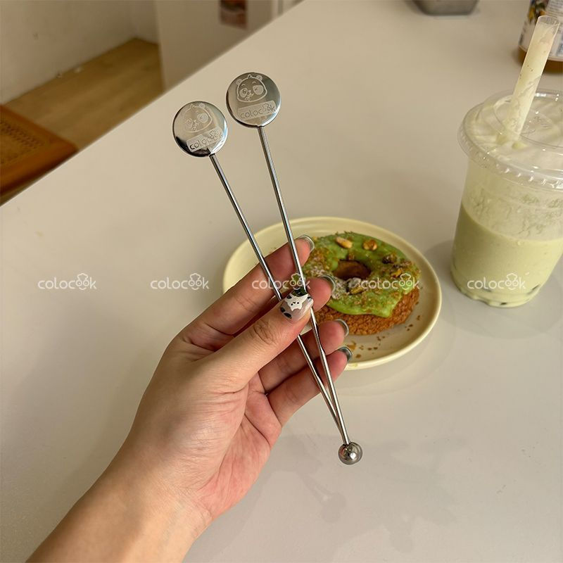 TQ~colocook[The owner's personal stash]304Stainless steel stirring spoon, honey mixing spoon, long-h